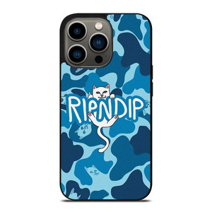 RIPNDIP CAT CAMO BLUE iPhone 13 Pro Case Cover