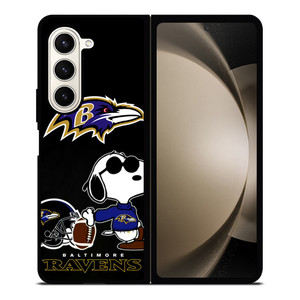BALTIMORE RAVENS SNOOPY Samsung Galaxy Z Fold 5 Case Cover BALTIMORE RAVENS SNOOPY Samsung Galaxy Z Fold 5 Case Cover