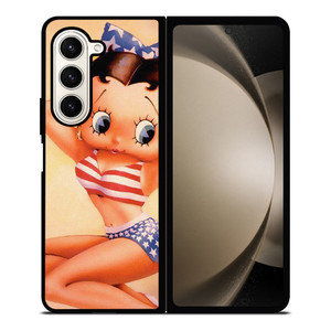 BETTY BOOP AMERICAN FLAG CARTOON Samsung Galaxy Z Fold 5 Case Cover BETTY BOOP AMERICAN FLAG CARTOON Samsung Galaxy Z Fold 5 Case Cover