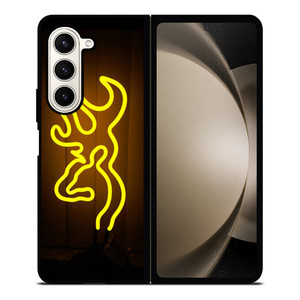 BROWNING LOGO YELLOW NEON Samsung Galaxy Z Fold 5 Case Cover BROWNING LOGO YELLOW NEON Samsung Galaxy Z Fold 5 Case Cover