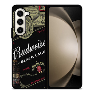 BUDWEISER BEER BLACK LABEL Samsung Galaxy Z Fold 5 Case Cover BUDWEISER BEER BLACK LABEL Samsung Galaxy Z Fold 5 Case Cover