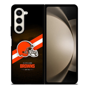 CLEVELAND BROWNS FOOTBALL NFL Samsung Galaxy Z Fold 5 Case Cover CLEVELAND BROWNS FOOTBALL NFL Samsung Galaxy Z Fold 5 Case Cover