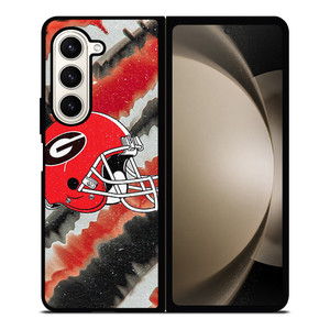 GEORGIA BULLDOGS PSYCHEDELIC HELMET Samsung Galaxy Z Fold 5 Case Cover