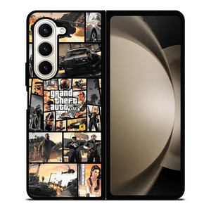 GTA GRAND THEFT AUTO 5 COLLAGE Samsung Galaxy Z Fold 5 Case Cover
