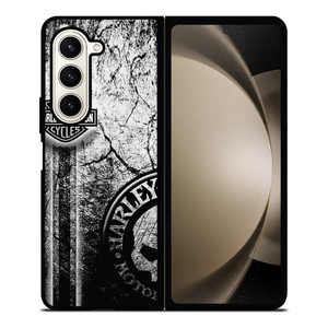 HARLEY DAVIDSON WALL TEXTURE LOGO Samsung Galaxy Z Fold 5 Case Cover