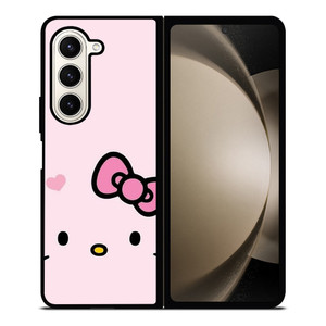 HELLO KITTY FLAT ART PINK Samsung Galaxy Z Fold 5 Case Cover HELLO KITTY FLAT ART PINK Samsung Galaxy Z Fold 5 Case Cover