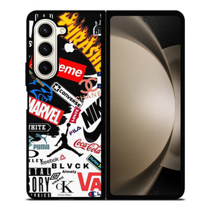 HYPE BEAST FASHION BRAND LOGO COLLAGE Samsung Galaxy Z Fold 5 Case Cover