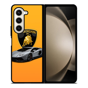 LAMBORGHINI ORANGE EMBLEM Samsung Galaxy Z Fold 5 Case Cover