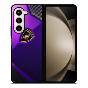 LAMBORGHINI PURPLE CARBON EMBLEM Samsung Galaxy Z Fold 5 Case Cover