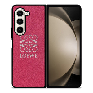 LOEWE LEATHER PINK Samsung Galaxy Z Fold 5 Case Cover