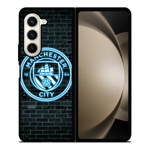 MANCHESTER CITY FC NEON LOGO Samsung Galaxy Z Fold 5 Case Cover