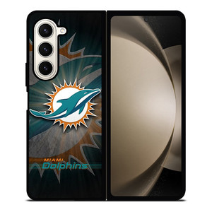 MIAMI DOLPHINS FOOTBALL METAL LOGO Samsung Galaxy Z Fold 5 Case Cover
