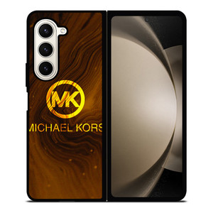 MICHAEL KORS GOLD MARBLE LOGO Samsung Galaxy Z Fold 5 Case Cover