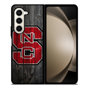 NC STATE WOLFPACK FOOTBALL WOOD LOGO Samsung Galaxy Z Fold 5 Case Cover