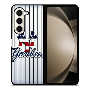 NEW YORK YANKEES USA FLAG STRIPE LOGO Samsung Galaxy Z Fold 5 Case Cover