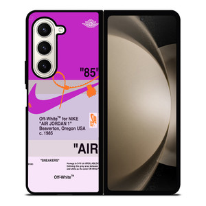 NIKE AIR JORDAN 1 OFF WHITE PURPLE Samsung Galaxy Z Fold 5 Case Cover