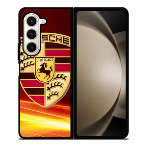 PORSCHE STUTTGART RED EMBLEM Samsung Galaxy Z Fold 5 Case Cover