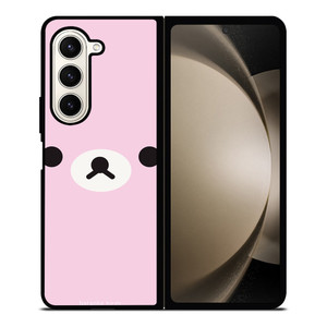 RILAKKUMA BEAR PINK MINIMALIST Samsung Galaxy Z Fold 5 Case Cover