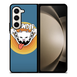 RIPNDIP THE CAT CARTOON Samsung Galaxy Z Fold 5 Case Cover
