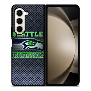 SEATTLE SEAHAWKS FOOTBALL METAL LOGO Samsung Galaxy Z Fold 5 Case Cover