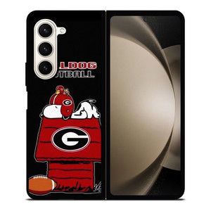SNOOPY GEORGIA BULLDOGS FOOTBALL Samsung Galaxy Z Fold 5 Case Cover