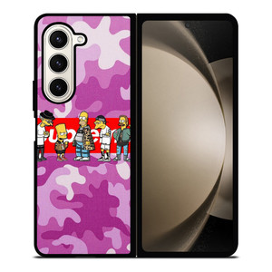 SUPREME THE SIMPSONS CAMO PURPLE Samsung Galaxy Z Fold 5 Case Cover