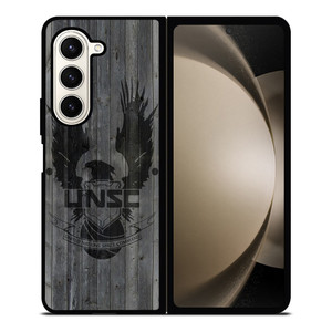 UNITED NATIONS SPACE COMMAND WOOD LOGO Samsung Galaxy Z Fold 5 Case Cover