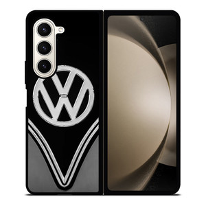 VW VOLKSWAGEN BLACK CHROME EMBLEM Samsung Galaxy Z Fold 5 Case Cover