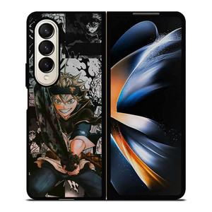 ASTA BLACK CLOVER BLACK BULL Samsung Galaxy Z Fold 4 Case Cover ASTA BLACK CLOVER BLACK BULL Samsung Galaxy Z Fold 4 Case Cover