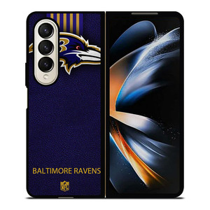 BALTIMORE RAVENS NFL LEATHER LOGO Samsung Galaxy Z Fold 4 Case Cover BALTIMORE RAVENS NFL LEATHER LOGO Samsung Galaxy Z Fold 4 Case Cover