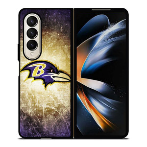 BALTIMORE RAVENS NFL METAL LOGO Samsung Galaxy Z Fold 4 Case Cover BALTIMORE RAVENS NFL METAL LOGO Samsung Galaxy Z Fold 4 Case Cover
