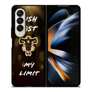 BLACK CLOVER BLACK BULL QUOTES Samsung Galaxy Z Fold 4 Case Cover BLACK CLOVER BLACK BULL QUOTES Samsung Galaxy Z Fold 4 Case Cover