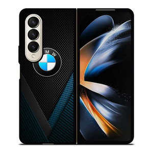 BMW BLUE CARBON LOGO Samsung Galaxy Z Fold 4 Case Cover BMW BLUE CARBON LOGO Samsung Galaxy Z Fold 4 Case Cover