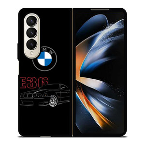 BMW E36 RETRO LOGO Samsung Galaxy Z Fold 4 Case Cover BMW E36 RETRO LOGO Samsung Galaxy Z Fold 4 Case Cover