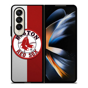 BOSTON RED SOX LEATHER LOGO Samsung Galaxy Z Fold 4 Case Cover BOSTON RED SOX LEATHER LOGO Samsung Galaxy Z Fold 4 Case Cover