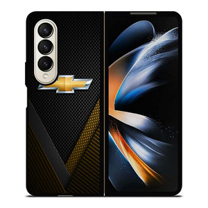 CHEROLET YELLOW CARBON EMBLEM Samsung Galaxy Z Fold 4 Case Cover CHEROLET YELLOW CARBON EMBLEM Samsung Galaxy Z Fold 4 Case Cover
