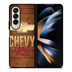CHEVY GIRL WOOD LOGO Samsung Galaxy Z Fold 4 Case Cover CHEVY GIRL WOOD LOGO Samsung Galaxy Z Fold 4 Case Cover