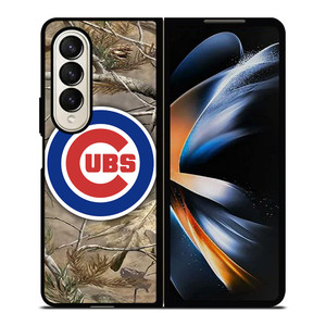 CHICAGO CUBS CAMO LEAF Samsung Galaxy Z Fold 4 Case Cover CHICAGO CUBS CAMO LEAF Samsung Galaxy Z Fold 4 Case Cover