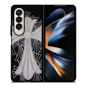 CHROME HEARTS GREY RIBBON Samsung Galaxy Z Fold 4 Case Cover CHROME HEARTS GREY RIBBON Samsung Galaxy Z Fold 4 Case Cover