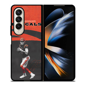 CINCINNATI BENGALS JOE BURROW NFL Samsung Galaxy Z Fold 4 Case Cover CINCINNATI BENGALS JOE BURROW NFL Samsung Galaxy Z Fold 4 Case Cover
