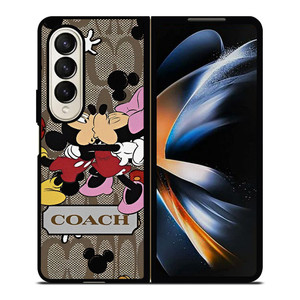 COACH NEW YORK MICKEY MOUSE KISSING Samsung Galaxy Z Fold 4 Case Cover