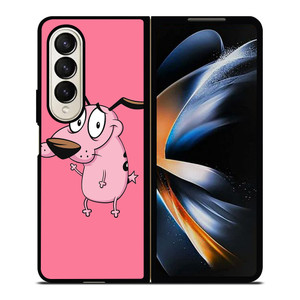 COURAGE THE COWARDLY DOG CARTOON PINK Samsung Galaxy Z Fold 4 Case Cover COURAGE THE COWARDLY DOG CARTOON PINK Samsung Galaxy Z Fold 4 Case Cover