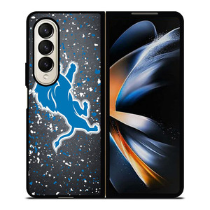 DETROIT LIONS FOOTBALL NFL SPLASHED LOGO Samsung Galaxy Z Fold 4 Case Cover DETROIT LIONS FOOTBALL NFL SPLASHED LOGO Samsung Galaxy Z Fold 4 Case Cover