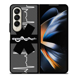 EMT EMS REGISTERED PARAMEDIC LOGO CARBON Samsung Galaxy Z Fold 4 Case Cover
