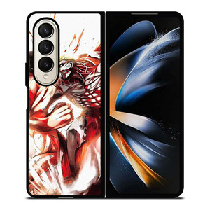 EREN YEAGER VS REINER ATTACK ON TITAN ANIME Samsung Galaxy Z Fold 4 Case Cover EREN YEAGER VS REINER ATTACK ON TITAN ANIME Samsung Galaxy Z Fold 4 Case Cover