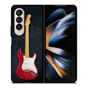 FENDER GUITAR RED Samsung Galaxy Z Fold 4 Case Cover FENDER GUITAR RED Samsung Galaxy Z Fold 4 Case Cover
