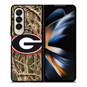 GEORGIA BULLDOGS CAMO LEAF LOGO Samsung Galaxy Z Fold 4 Case Cover