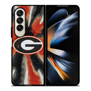 GEORGIA BULLDOGS PSYCHEDELIC LOGO Samsung Galaxy Z Fold 4 Case Cover
