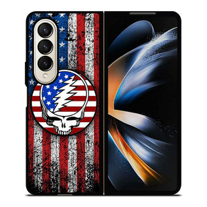GRATEFUL DEAD USA FLAG Samsung Galaxy Z Fold 4 Case Cover