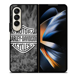 HARLEY DAVIDSON MOTORCYCLES SMOKE LOGO Samsung Galaxy Z Fold 4 Case Cover